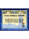 Rótulo Cerámico "Plaza Manuela"