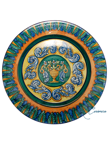 Plato de Cerámica Renacimiento Donatello – Decoración Talavera pintada a mano