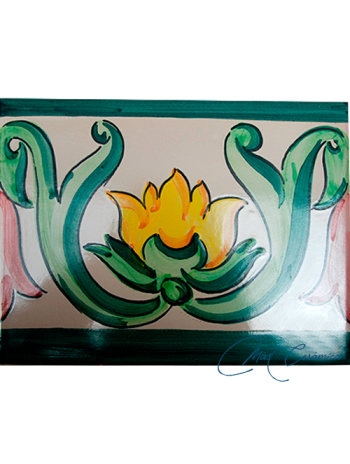 Azulejo Artesanal "Libélula 2" – Cerámica pintada a mano | MásCerámica