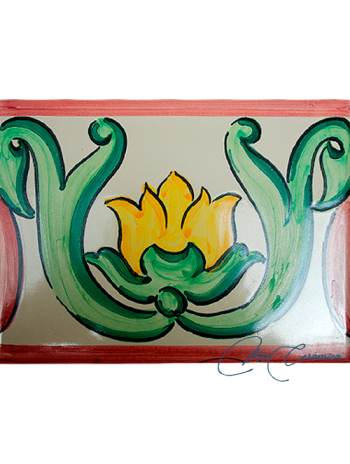 Azulejo Artesanal "Libélula 2" – Cerámica pintada a mano | MásCerámica