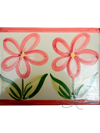 Azulejo Artesanal "Margaritas" – Cerámica pintada a mano | MásCerámica