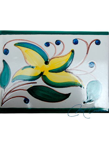 Azulejo Artesanal "Celidonia" – Cerámica pintada a mano | MásCerámica
