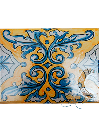 Azulejo Artesanal “Dorada” – Cerámica pintada a mano | MásCerámica