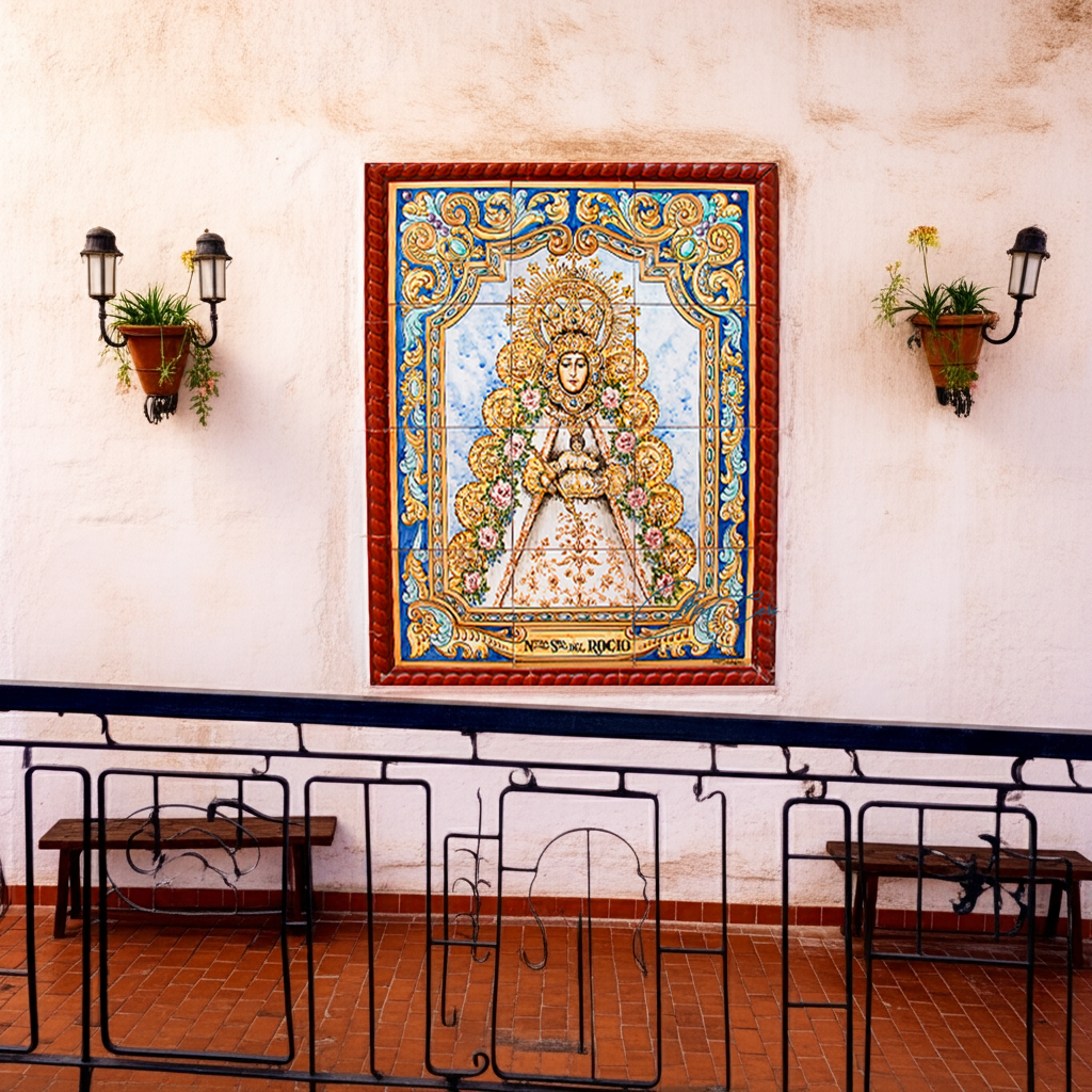 Mural cerámico Virgen del Rocío