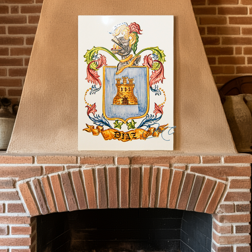 Placa cerámica heráldica Díaz